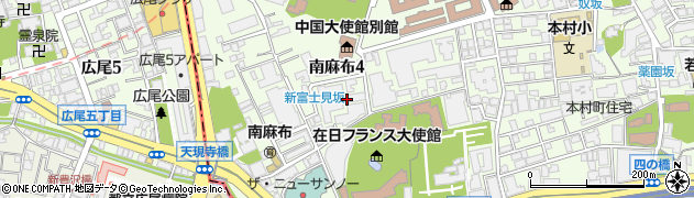 東京都港区南麻布4丁目周辺の地図