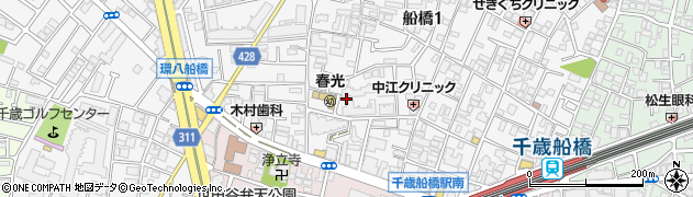 東京都世田谷区船橋1丁目34-7周辺の地図