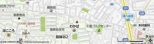 東京都世田谷区祖師谷2丁目8周辺の地図