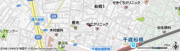 東京都世田谷区船橋1丁目34-23周辺の地図