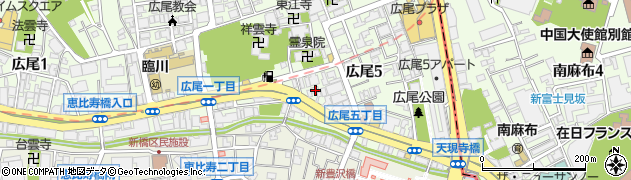 東京都渋谷区広尾5丁目19-18周辺の地図