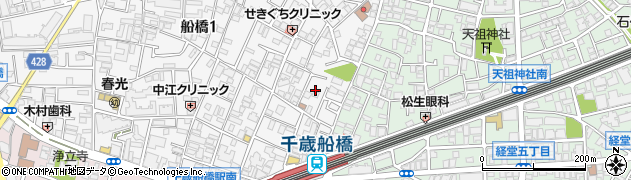 東京都世田谷区船橋1丁目3周辺の地図