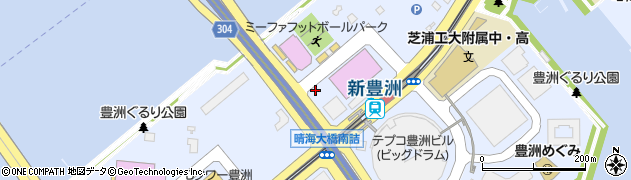 東京都江東区豊洲周辺の地図