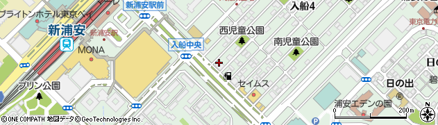 日能研新浦安校周辺の地図