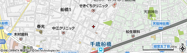 東京都世田谷区船橋1丁目7周辺の地図