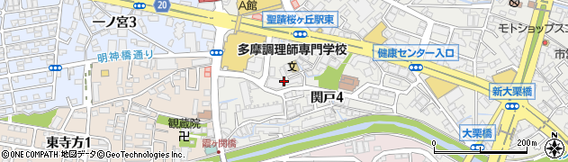 東京都多摩市関戸4丁目21周辺の地図