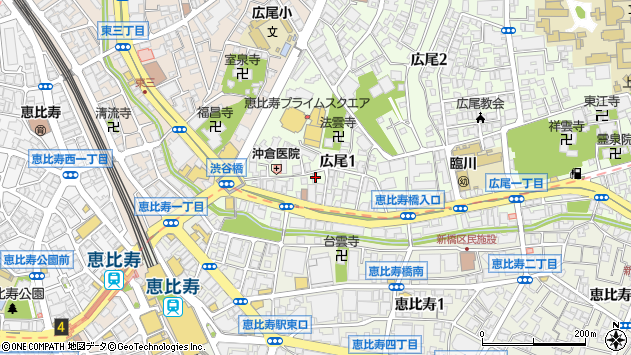 〒150-0012 東京都渋谷区広尾の地図