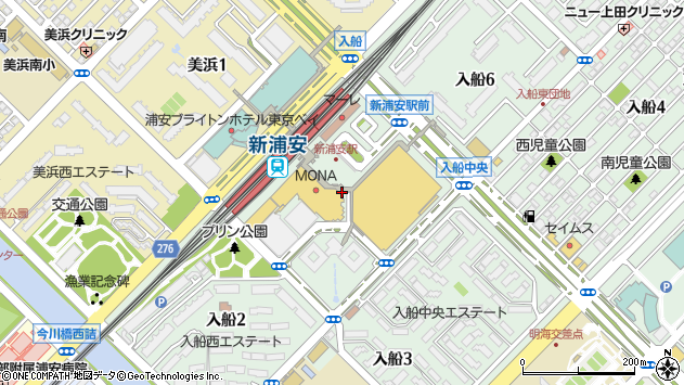 〒279-0012 千葉県浦安市入船の地図