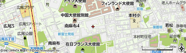 東京都港区南麻布4丁目9周辺の地図