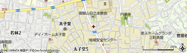 東京都世田谷区太子堂3丁目22周辺の地図