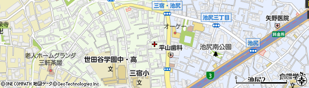 東京都世田谷区三宿1丁目3-13周辺の地図