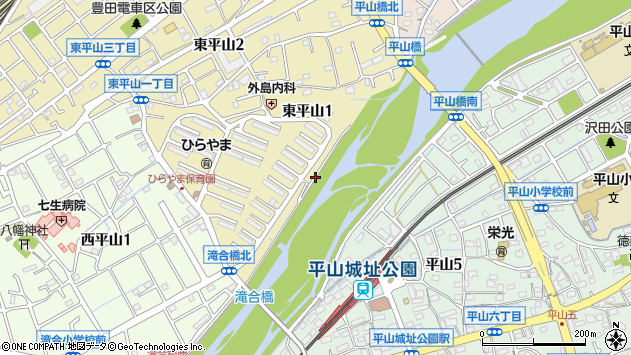 〒191-0054 東京都日野市東平山の地図