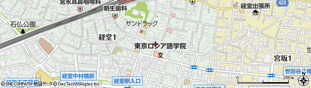 東京都世田谷区経堂1丁目周辺の地図