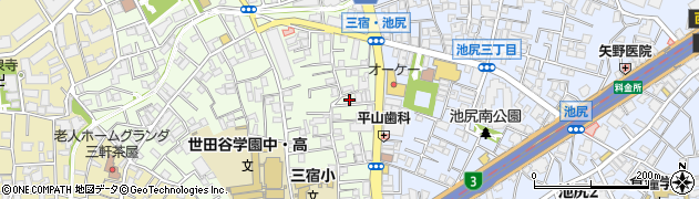 東京都世田谷区三宿1丁目4-4周辺の地図