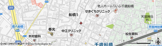 東京都世田谷区船橋1丁目25-1周辺の地図