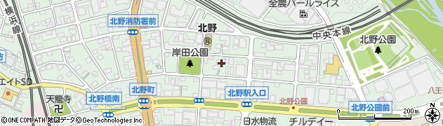 東京都八王子市北野町周辺の地図