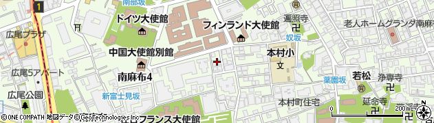 東京都港区南麻布4丁目8周辺の地図