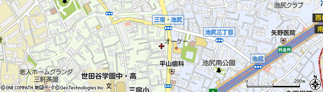 東京都世田谷区三宿1丁目4-7周辺の地図