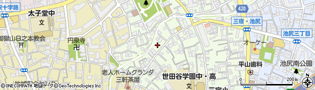 東京都世田谷区三宿1丁目27周辺の地図