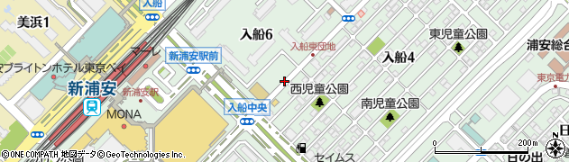 千葉県浦安市入船周辺の地図