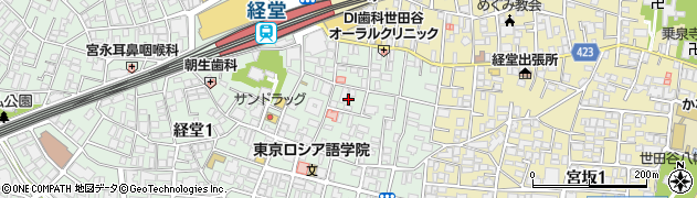 東京都世田谷区経堂1丁目13周辺の地図