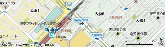 新浦安駅前周辺の地図