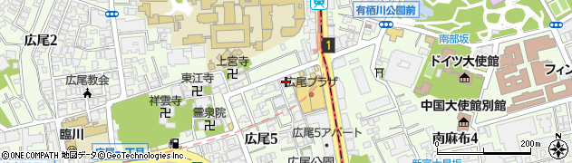 遊ｉｎｇ広尾店周辺の地図