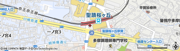 多摩中央警察署桜ケ丘駅前交番周辺の地図