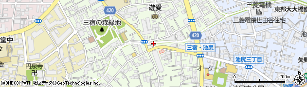 東京都世田谷区三宿1丁目7周辺の地図