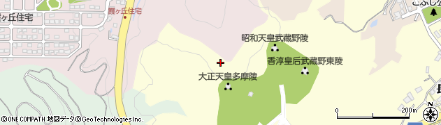 武蔵陵墓地（多摩御陵）周辺の地図