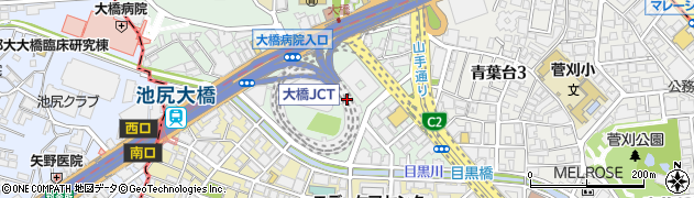 東京都目黒区大橋1丁目周辺の地図