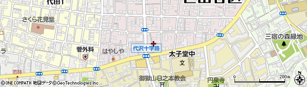 東京都世田谷区代沢4丁目4周辺の地図