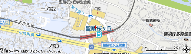 京王聖蹟桜ヶ丘ショッピングセンター周辺の地図
