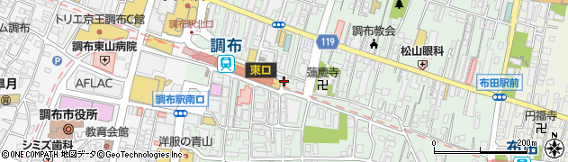 東京都調布市布田1丁目52周辺の地図