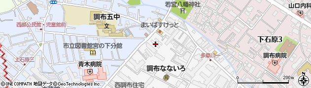 東京都調布市多摩川1丁目4-1周辺の地図