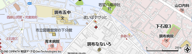 東京都調布市多摩川1丁目3-11周辺の地図