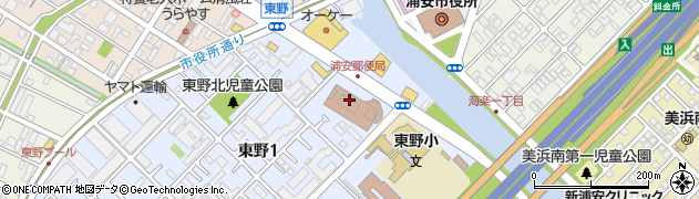 浦安郵便局集荷周辺の地図