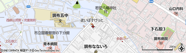 東京都調布市多摩川1丁目3周辺の地図