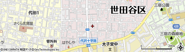 東京都世田谷区代沢4丁目13周辺の地図