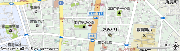 敦賀信用金庫　本部総務部周辺の地図