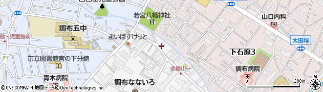 東京都調布市多摩川1丁目25-11周辺の地図