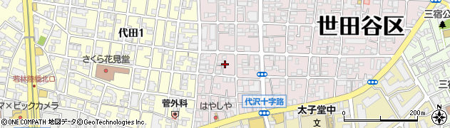 東京都世田谷区代沢4丁目11周辺の地図