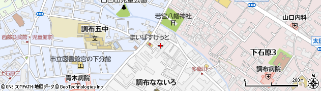 東京都調布市多摩川1丁目2-4周辺の地図