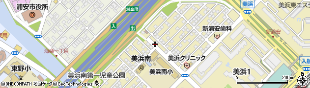 浦安市役所　美浜放置自転車保管場所周辺の地図