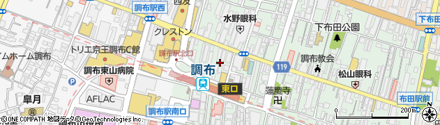 東京都調布市布田1丁目43周辺の地図
