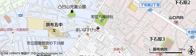 東京都調布市多摩川1丁目1周辺の地図