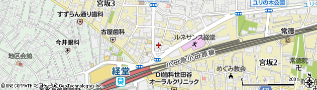 東京都世田谷区宮坂3丁目9周辺の地図