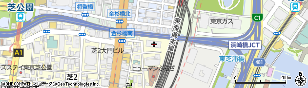 東京都港区芝1丁目2-1周辺の地図