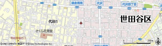 東京都世田谷区代沢4丁目24周辺の地図