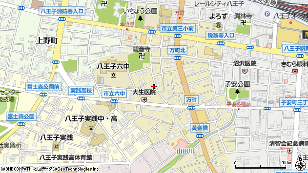 〒192-0903 東京都八王子市万町の地図